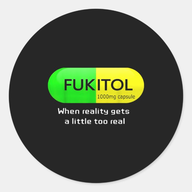 Adesivo Funny Medication Gooditol Capsule Pharmacy Humor  (Frente)