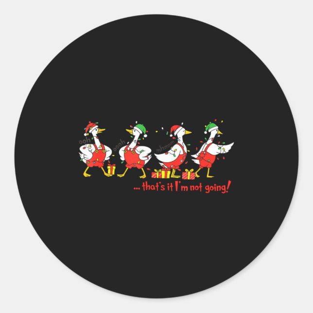 Adesivo Funny Merry Duckmas Quackmas Pajama Duck Christmas (Frente)