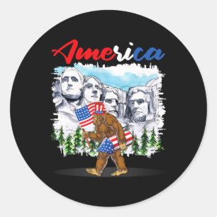 Adesivo Funny Monte Rushmore Bigfoot American Flag Indepen