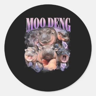 Adesivo Funny MooDeng Baby Pygmy Hippo Cute Zoo Para Famíl
