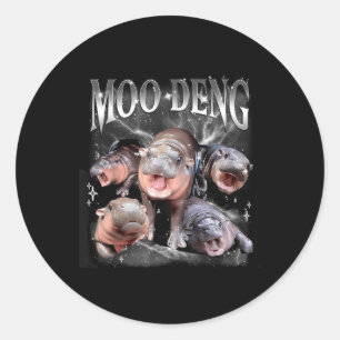 Adesivo Funny MooDeng Baby Pygmy Hippo Cute Zoo Para Famíl