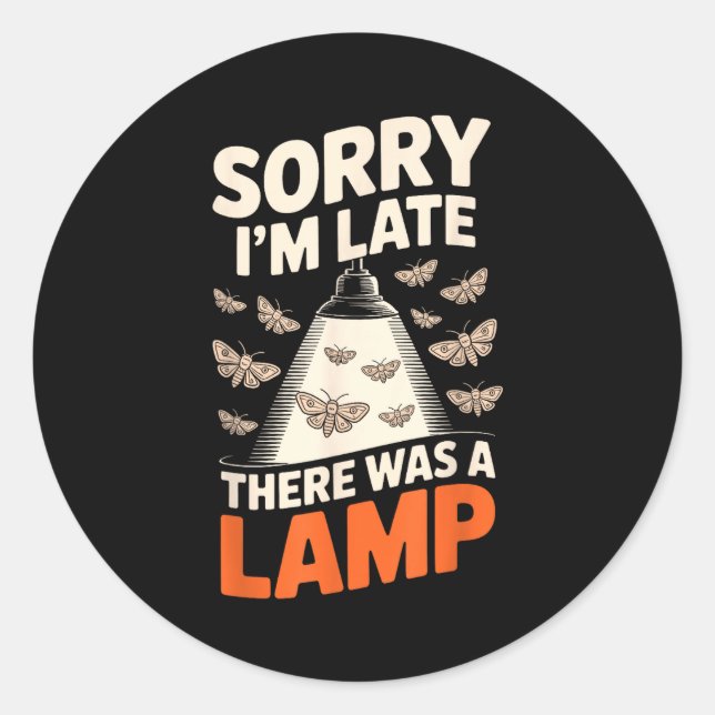 Adesivo Funny Moth Collector Collecting Ledopterology Men  (Frente)