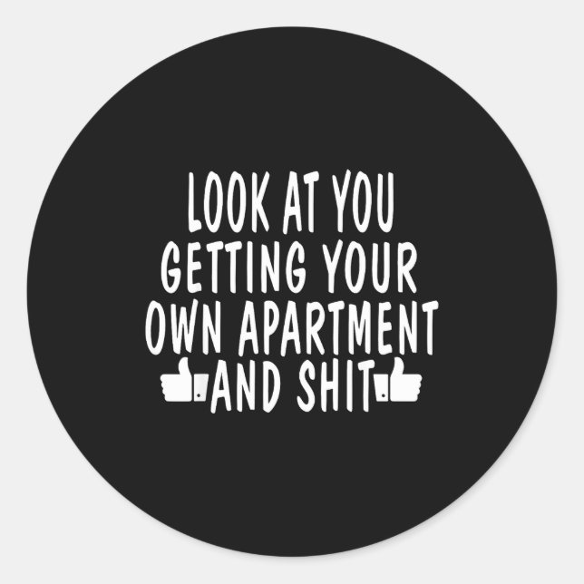 Adesivo Funny New Apartment House Warming Gift  (Frente)