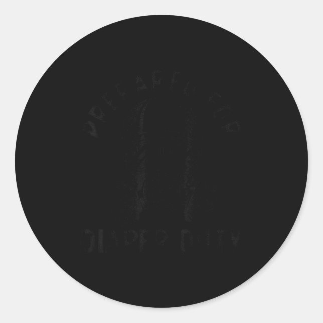 Adesivo Funny New Dad Prepared For Diaper Duty  (Frente)