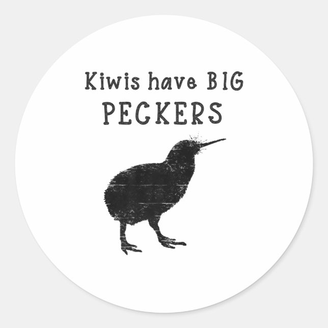 Adesivo Funny New Zealand Quote Kiwis Have Big Peckers Quo (Frente)