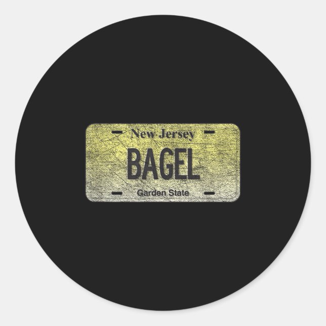 Adesivo Funny Nj State Vanity License Plate Bagel  (Frente)
