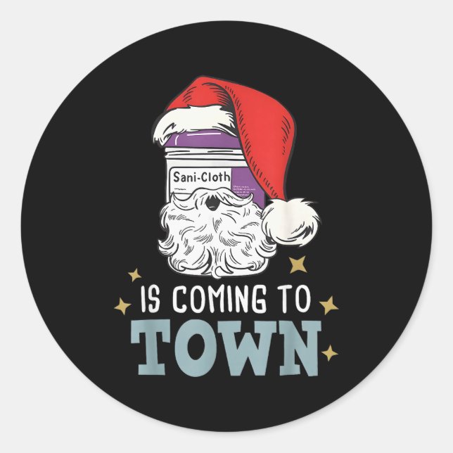 Adesivo Funny Nurse Christmas Rn Tech Medical Istant Holid (Frente)