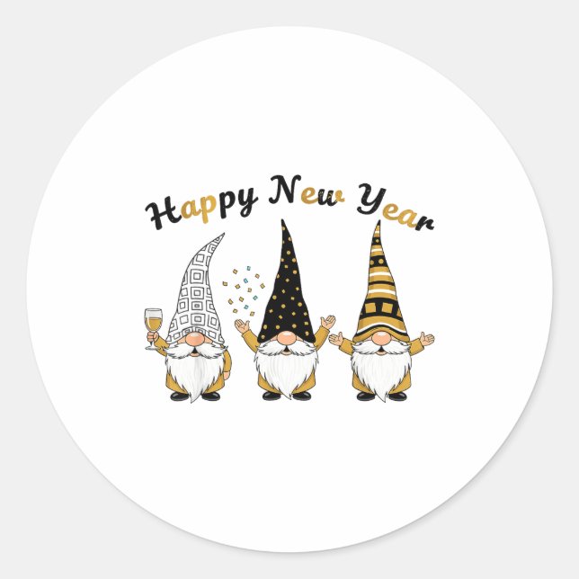 Adesivo Funny Nye Gnome Shirts For Women, Happy New Year 2 (Frente)