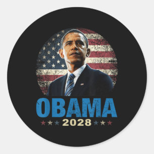 Adesivo Funny Obama 2028 Us Flag