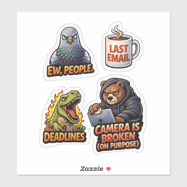 Adesivo Funny Office Rage Sticker Sheet Pack (Folha)