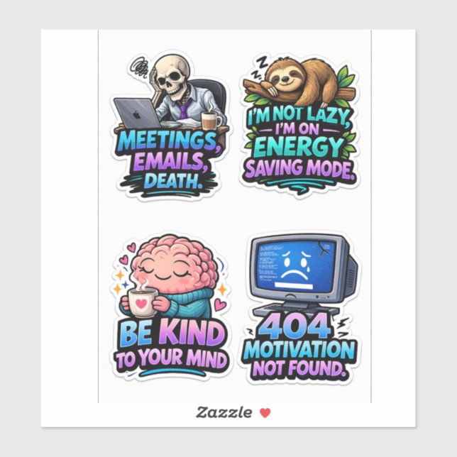 Adesivo Funny Office Survival Sticker Sheet Pack (Folha)