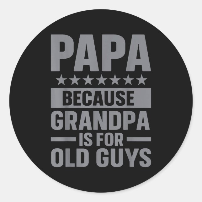 Adesivo Funny Papa Art For Grandpa From Grandkids Father's (Frente)
