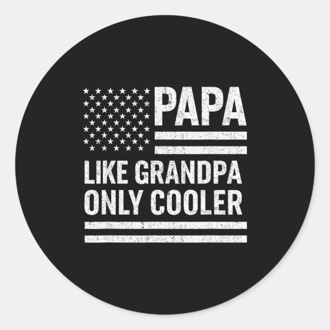 Adesivo Funny Papa Art For Grandpa From Grandkids Father's (Frente)