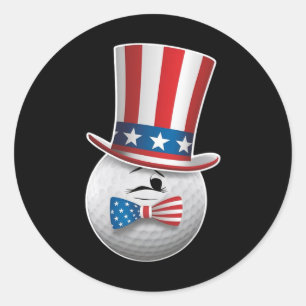 Adesivo Funny Patriotic America Flag Golf 4 De Julho Mãe