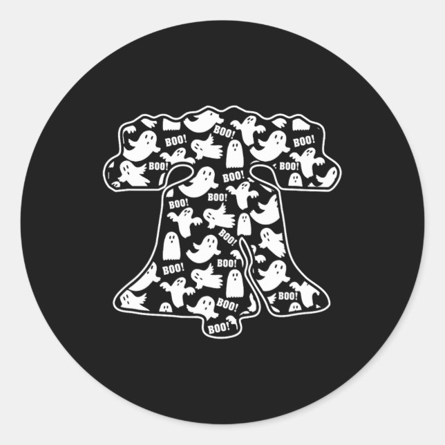 Adesivo Funny Philadelphia Halloween Ghost Boo Bell Philly (Frente)