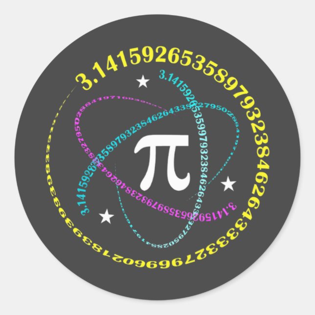Adesivo Funny Pi Day  with Pie – Math Lover Gift (Frente)