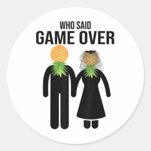 Adesivo Funny Pineapple Swinger Gift Wedde Node Groom M