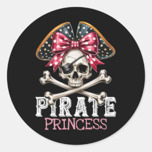 Adesivo Funny Pirate Princesa Coquette Arco Halloween Cost