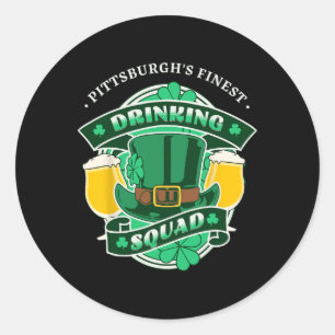 Adesivo Funny Pittsburgh Bebendo Esquadrão Correspondente 