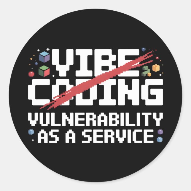 Adesivo funny pixel-art Cybersecurity network (Frente)