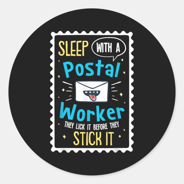Adesivo Funny Postal Worker Diz - Corretor Posta (Frente)