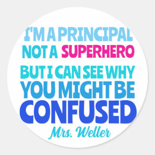 Adesivo Funny Principal Personalizada não é um SUPERHERO