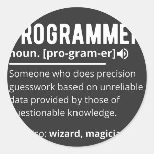 Adesivo Funny Programmer Code Developer Meaning Definition
