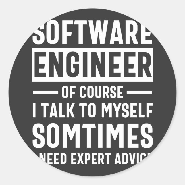 Adesivo Funny Programming Software Engineer Gift (Frente)