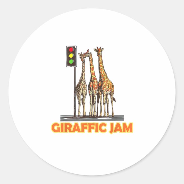 Adesivo Funny Pun Giraffe Jam (Frente)