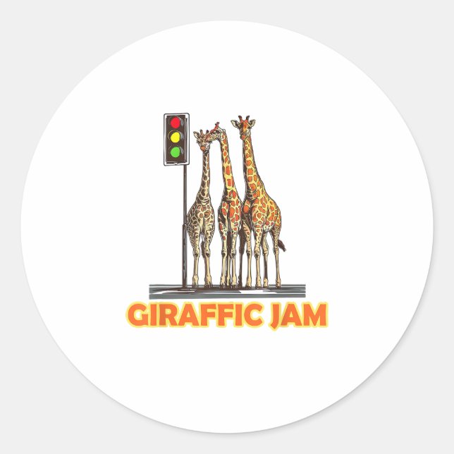 Adesivo Funny Pun Giraffe Jam (Frente)
