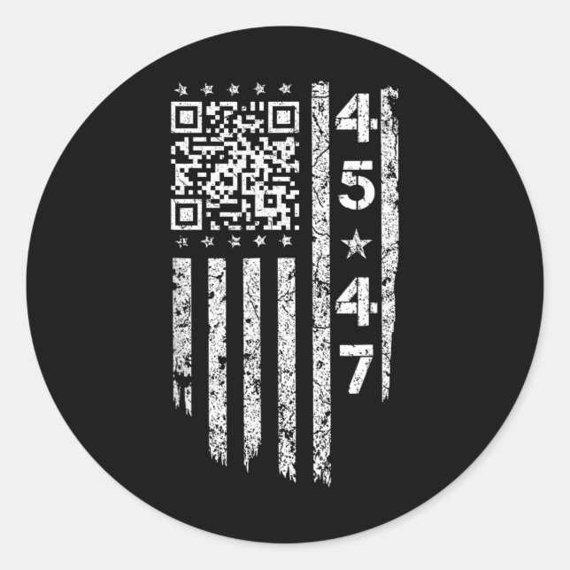 Adesivo Funny Qr Ele é o Ck Presidente Trump Code (Frente)