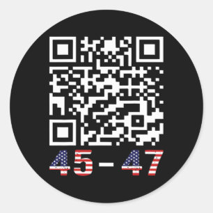 Adesivo Funny Qr Presidente Trump 45 47 Tee Trump Dancing