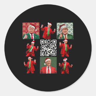 Adesivo Funny Qr Presidente Trump Christmas Dance M