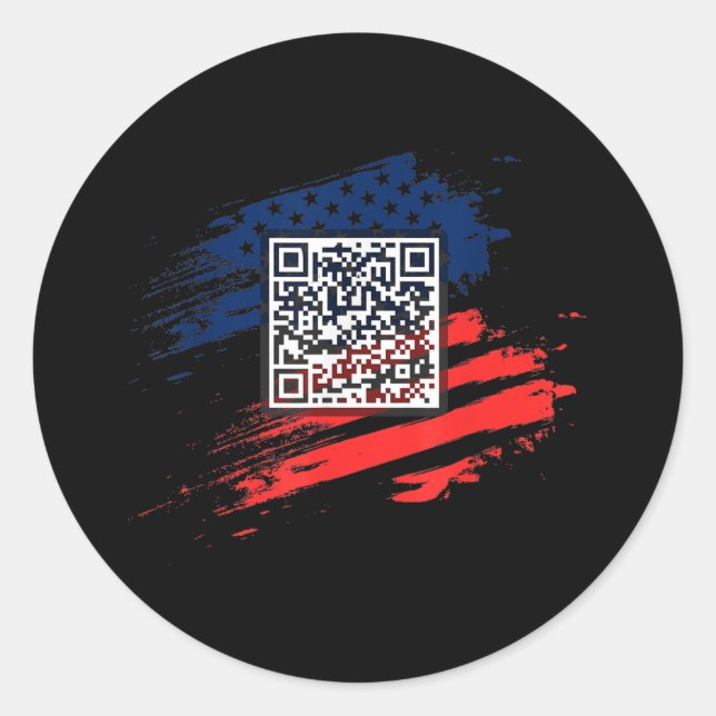 Adesivo Funny Qr Presidente Trump Dance Code (Frente)