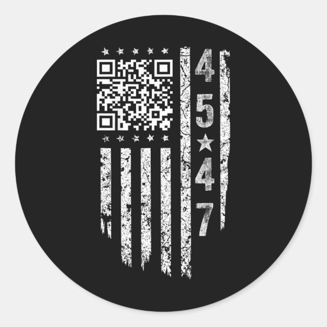 Adesivo Funny Qr Presidente Trump Dance Code (Frente)