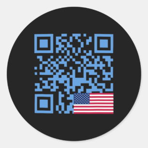 Adesivo Funny Qr Presidente Trump Dance Code Usa Flag