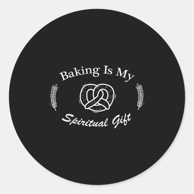 Adesivo Funny Quote Baking Is My Sritual Gift For Pastry L (Frente)