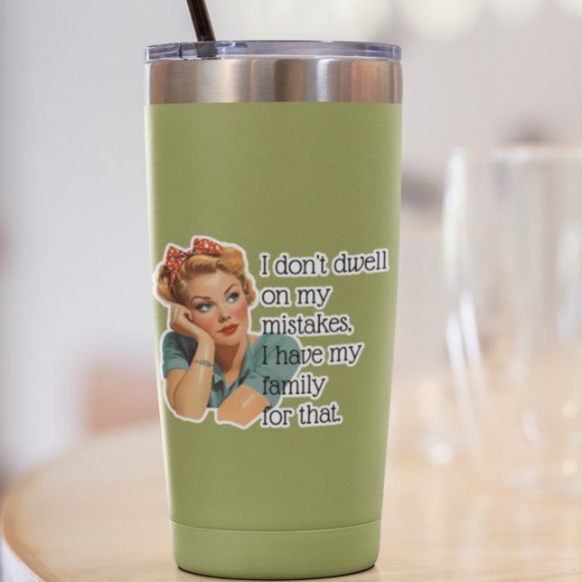 Adesivo Funny Retro Familiar Dizendo Sarcástico (Criador carregado)