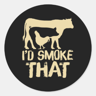 Adesivo Funny Retro Party Smoker Chef Pai Gift I d Smo