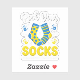 Adesivo Funny Rock Your Socks 3/21 Down Syndrome Awareness