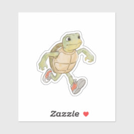 Adesivo Funny Running Turtle Sticker | Cartoon