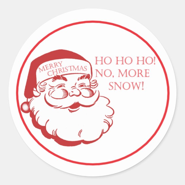Adesivo Funny Santa Christmas Holiday Envelope Seals Cute  (Frente)