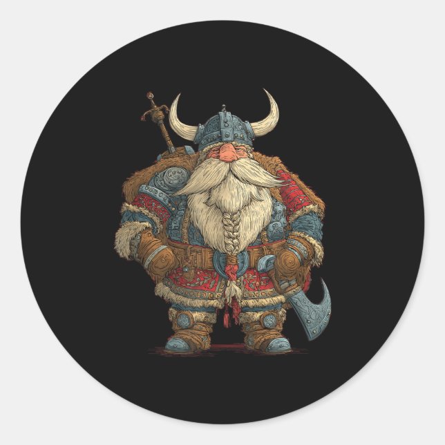 Adesivo Funny Santa Claus Viking Costume For Boys And Girl (Frente)