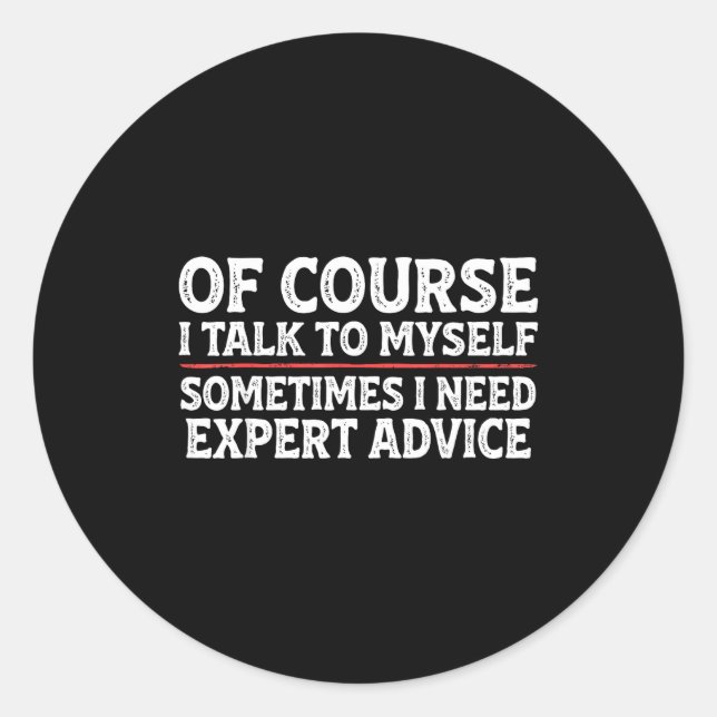 Adesivo Funny Sarcastic Dad Joke Grandpa Of Course I Talk  (Frente)