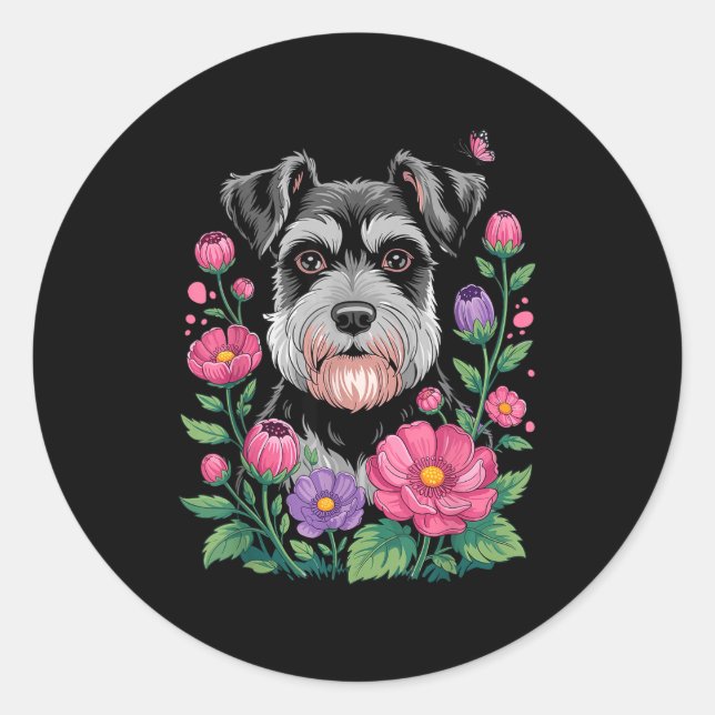 Adesivo Funny Schnauzer Art For Women Schnauzer Dog Lover  (Frente)