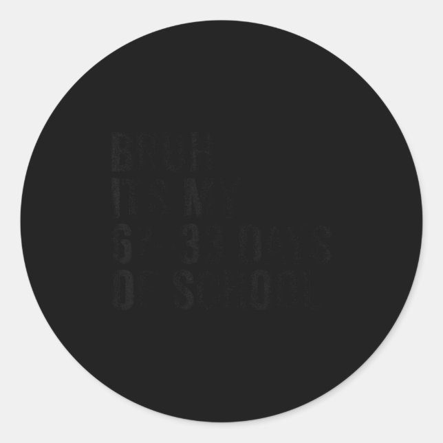 Adesivo Funny School Countdown Student Teacher Clroom Humo (Frente)