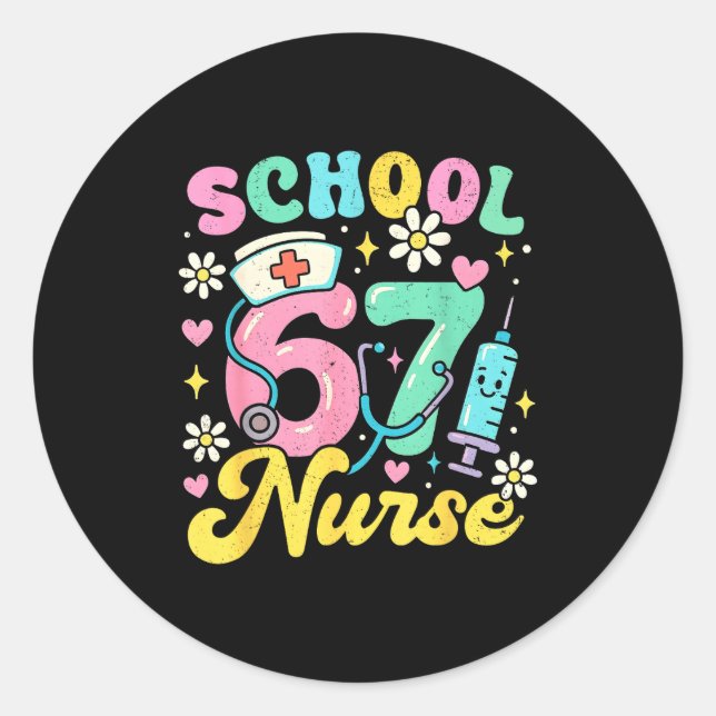 Adesivo Funny School Nurse 67 Cute Medical Meme Design  (Frente)