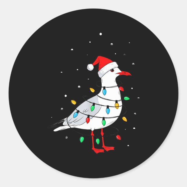 Adesivo Funny Seagull Bird Christmas Animal Lover  (Frente)