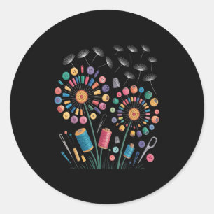 Adesivo Funny Sewing Dandelion Flowers Thread Butts Quil