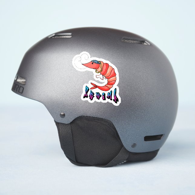 Adesivo Funny Shrimp Sticker (Lado do capacete)